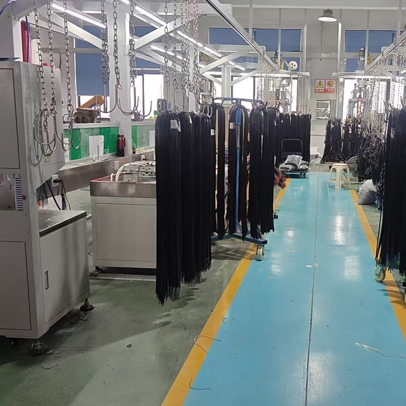Cable processing area at Junde factory