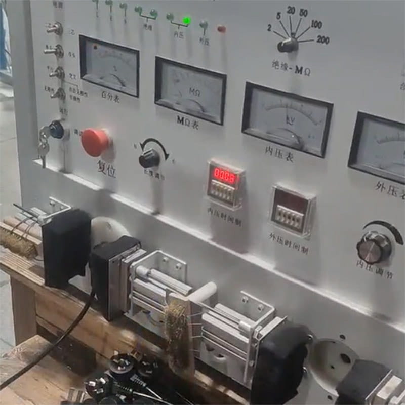 Electrical cable testing equipment at Junde factory